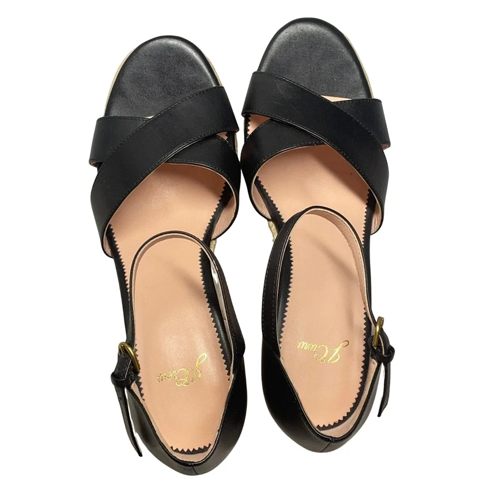 J Crew Sz 10 Jute Espadrille Wedge Sandals 4
